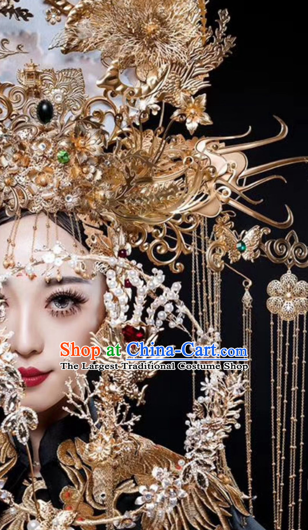 Top Royal Hair Ornaments Chinese Ancient Queen Hairstyle Hair Jewelry Hair Pieces