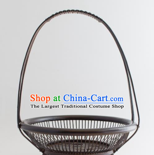 Chinese Handmade Bamboo Weaving Basket Traditional Cabas