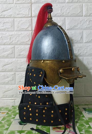 Chinese Handmade Traditional Ming Dynasty Helmet Ancient General Hat for Men