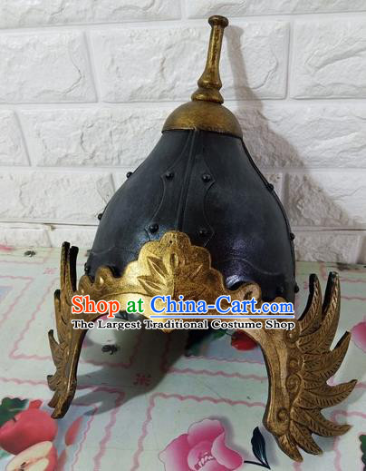 Chinese Handmade Traditional Song Dynasty Helmet Ancient General Hat for Men