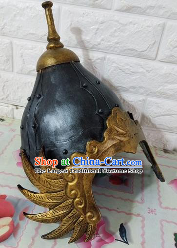 Chinese Handmade Traditional Song Dynasty Helmet Ancient General Hat for Men