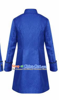 European Medieval Traditional Patrician Costume Europe Prince Blue Coat for Men