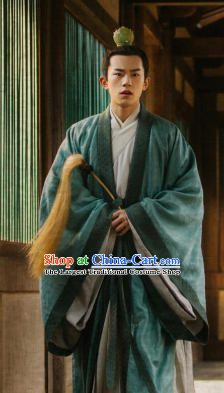 Drama the Longest Day in Chang An Chinese Ancient Tang Dynasty Taoist Priest Li Bi Jackson Yee Replica Costumes and Headpiece for Men