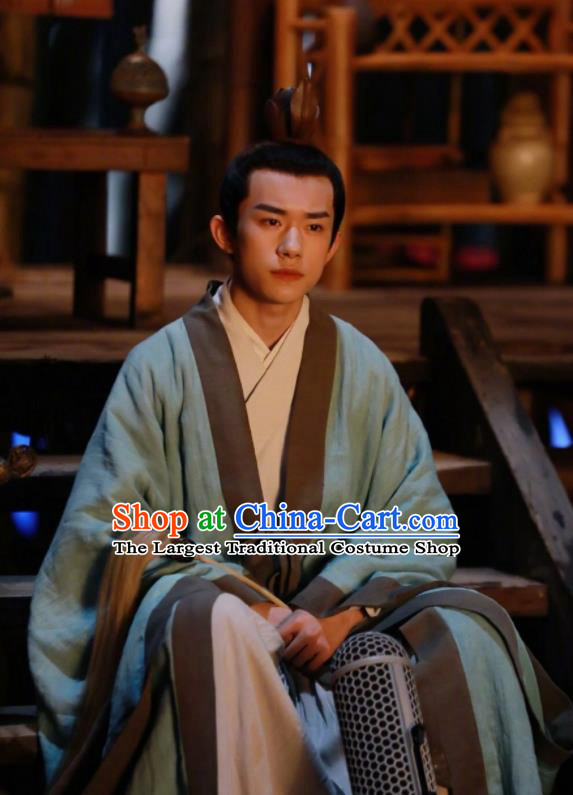 Chinese Ancient Tang Dynasty Taoist Priest Li Bi Drama the Longest Day in Chang An Jackson Yee Replica Costumes and Headpiece for Men