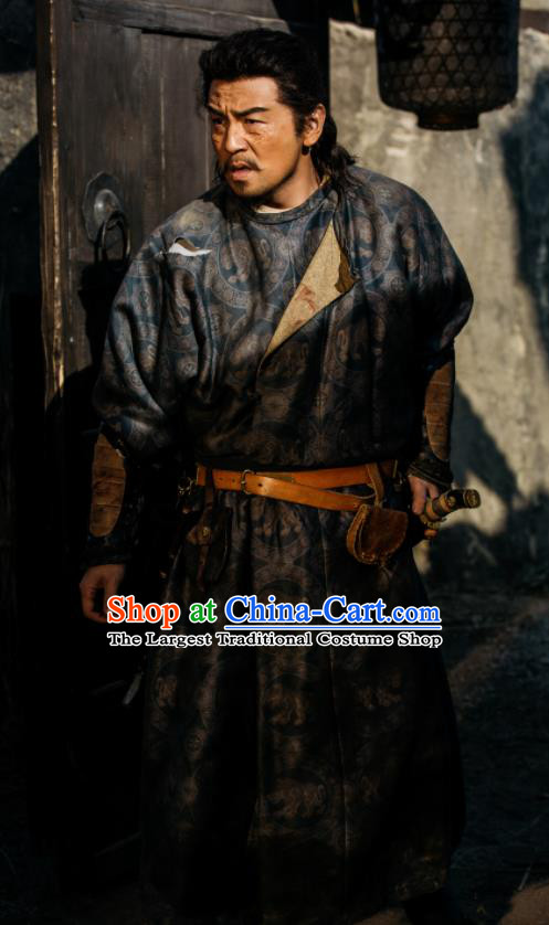Chinese Ancient Tang Dynasty Hero Swordsman Zhang Xiaojing Drama the Longest Day in Chang An Lei Jiayin Replica Costumes Complete Set