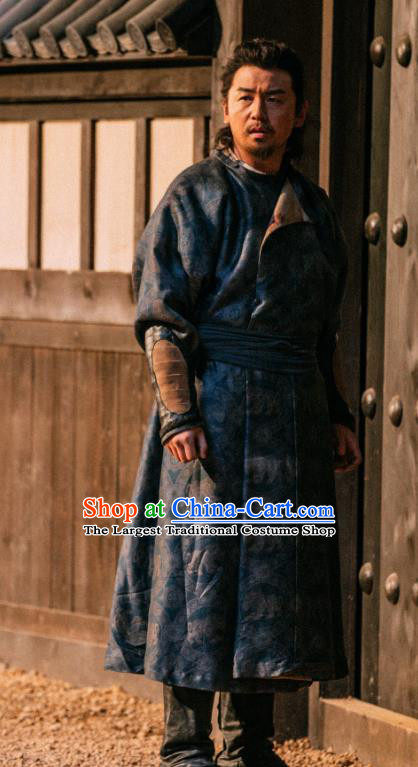 Chinese Ancient Tang Dynasty Hero Swordsman Zhang Xiaojing Drama the Longest Day in Chang An Lei Jiayin Replica Costumes Complete Set
