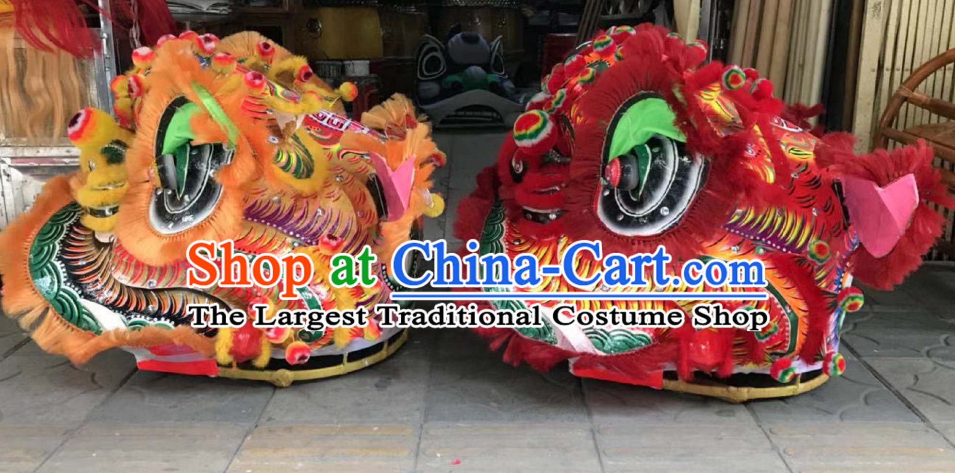 Traditional Fut San Lion Dance Costume  Complete Sets