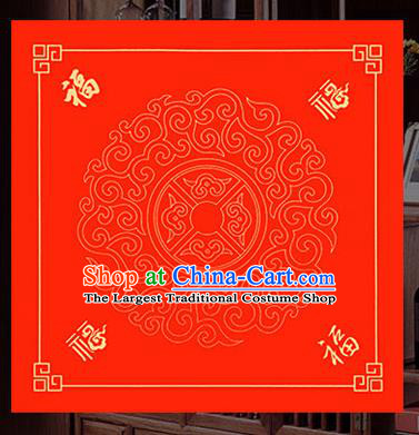 Traditional Chinese Wedding Red Batik Paper Spring Festival Handmade Clouds Pattern Couplet Paper Craft