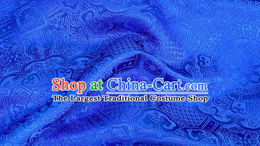 Chinese Mongol Nationality Coat Garment Traditional Ethnic Minority Costume Royalblue Mongolian Robe for Men