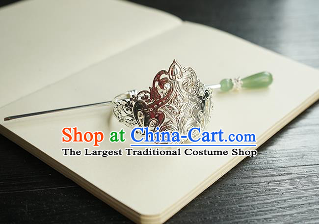 Chinese Hanfu Classical Hair Accessories Handmade Ancient Swordsman Hair Crown and Hairpin for Women