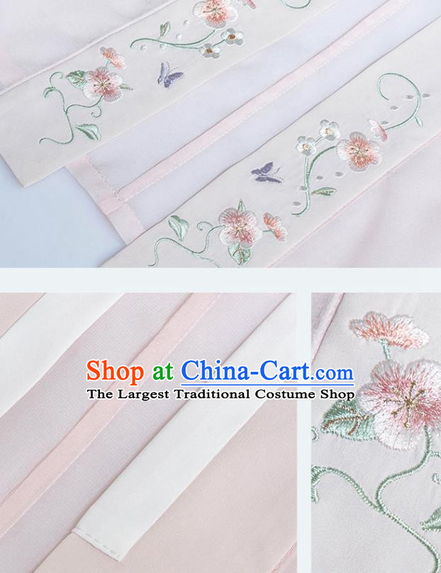 Chinese Song Dynasty Costumes Traditional Ancient Village Girl Top Blouse and Skirt Hanfu Apparels for Women