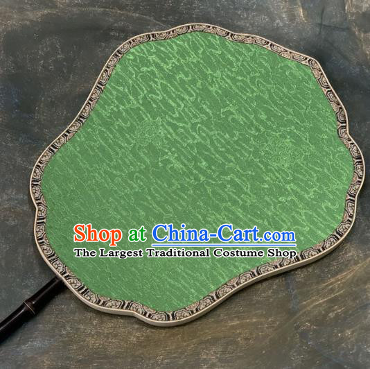 Chinese Classical Green Silk Fan Ancient Song Dynasty Empress Wedding Palace Fans