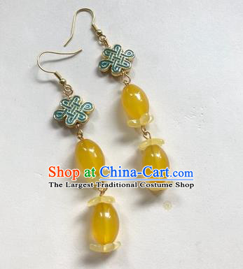 Handmade Chinese Classical Ceregat Eardrop Ear Accessories Ancient Ming Dynasty Princess Hanfu Earrings