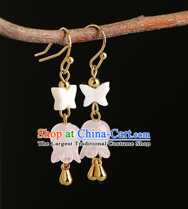 Chinese Handmade Convallaria Earrings Classical Ear Accessories Hanfu Ming Dynasty Princess Eardrop