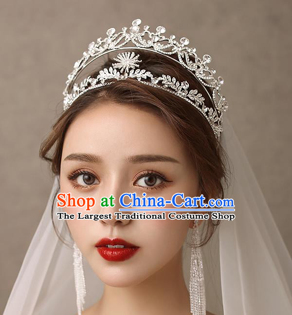 Handmade Baroque Bride Zircon Royal Crown Classical Jewelry Accessories European Princess Wedding Hair Accessories