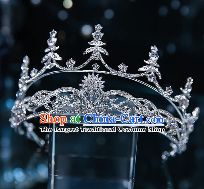 Handmade Baroque Crystal Royal Crown Classical Jewelry Accessories European Princess Wedding Bride Hair Accessories