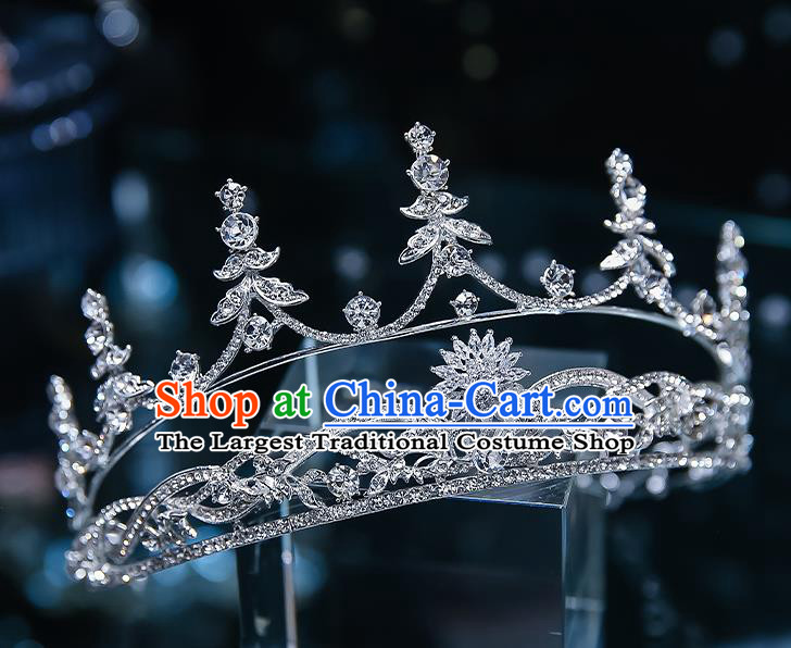 Handmade Baroque Crystal Royal Crown Classical Jewelry Accessories European Princess Wedding Bride Hair Accessories