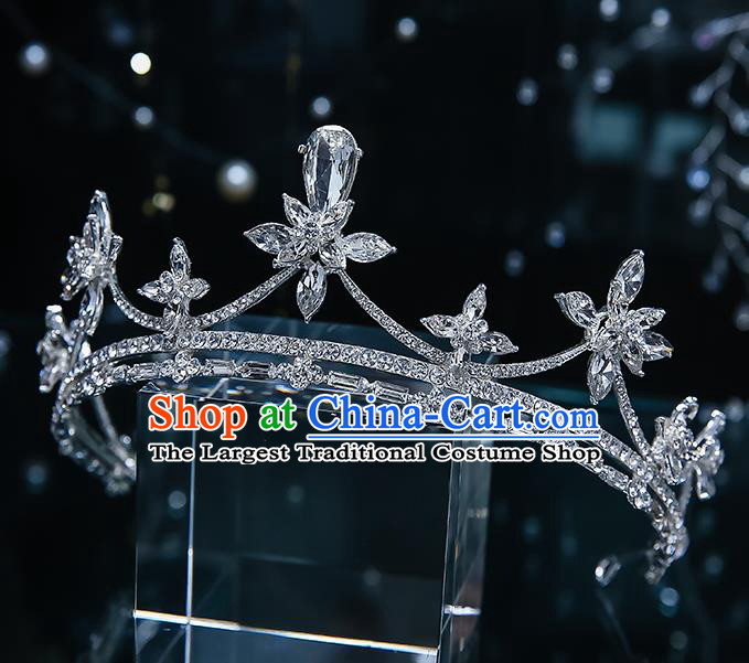 Handmade Baroque Royal Crown Classical Jewelry Accessories European Princess Wedding Bride Crystal Hair Accessories