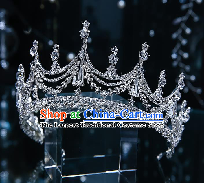 Handmade Baroque Hair Accessories Classical Jewelry Accessories European Princess Wedding Bride Crystal Royal Crown