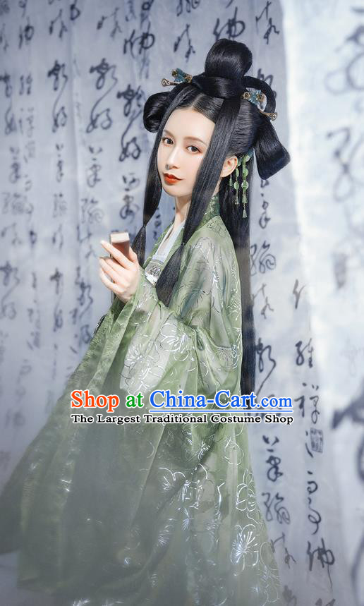 Chinese Traditional Hanfu Tang Dynasty Imperial Consort Costumes Ancient Noble Woman Garment Cloak Blouse and Dress Full Set