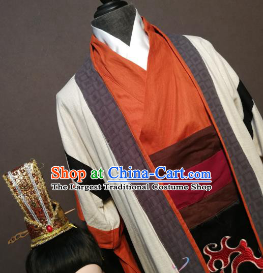 China Ancient Knight Clothing Drama State of Divinity Linghu Chong Song Dynasty Swordsman Costumes and Headwear