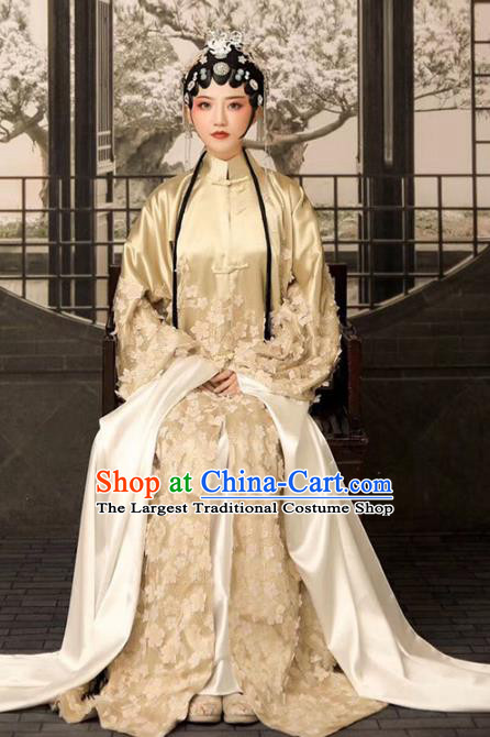 Chinese Beijing Opera Costumes Embroidered Dress Traditional Ancient Noble Lady Clothing and Headwear