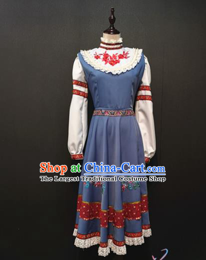 Russia Traditional Dance Dress Stage Performance Costumes Russian National Women Clothing