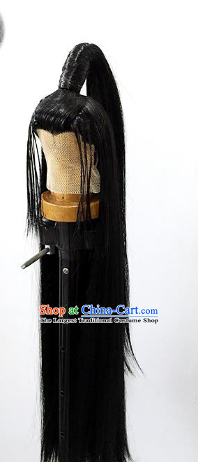 China BJD Ming Dynasty Swordsman Black Wig Sheath Cosplay Ancient Knight Wigs