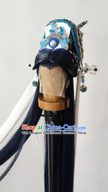 Handmade China BJD Swordsman Wig Sheath Cosplay Ancient Knight King Wigs and Hair Accessories