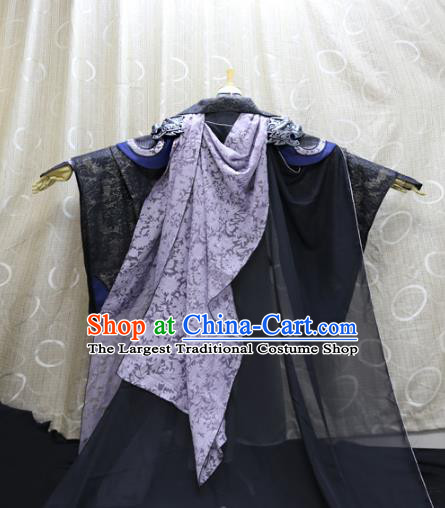 Traditional Cosplay Knight Ye Xiaochai Costumes Custom China Ancient Chivalrous Men Black Clothing