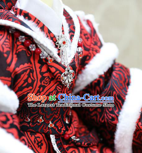 Cosplay BJD Chivalrous Man Xuan Tong Costumes Custom China Ancient Royal Highness Red Clothing