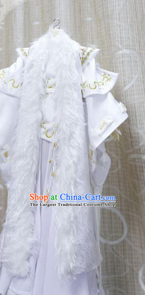 BJD Chivalrous Man Costumes Custom China Ancient Cosplay Royal Highness White Clothing