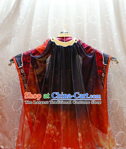 Cosplay Emperor Yinchuan Costumes Custom China Ancient Swordsman King Red Clothing