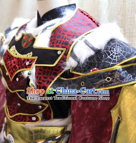 Cosplay Warrior Commander Red Costumes Custom China Ancient Swordsman Yu Bingtao Clothing