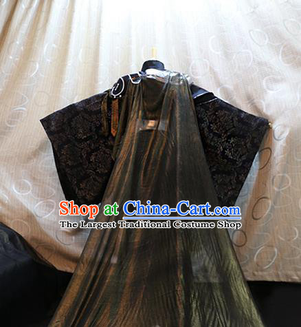 Cosplay King Xijing Wuque Costumes Custom China Ancient Swordsman Black Clothing Complete Set