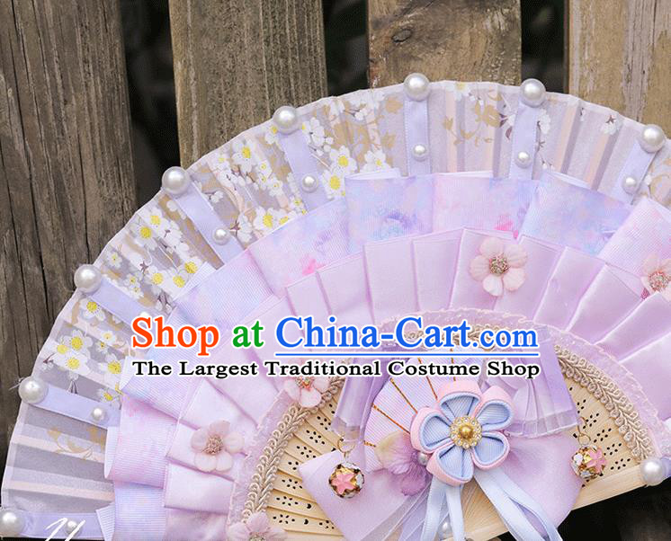 Custom Kimono Folding Fans China Handmade Classical Silk Fan