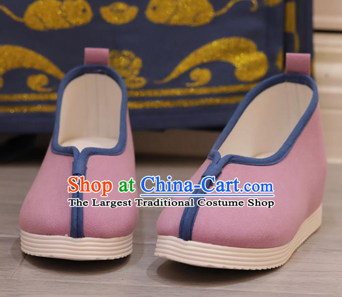 China Opera Shoes Princess Shoes Handmade Pink Cloth Shoes Hanfu Shoes Women Shoes