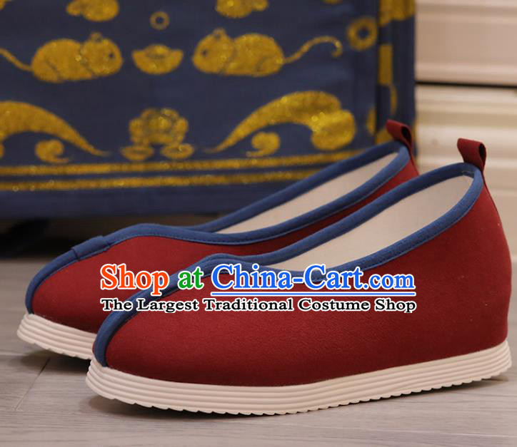 China Princess Shoes Handmade Red Cloth Shoes Hanfu Shoes Women Shoes Opera Shoes