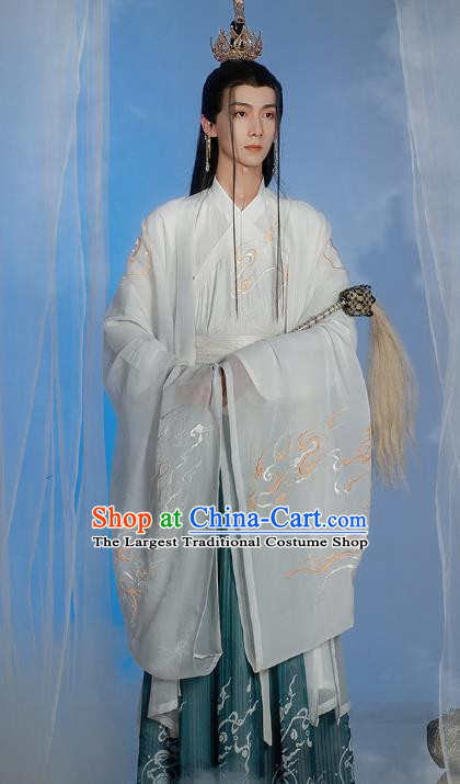 China Ancient Chivalrous Knight Apparels Traditional Ming Dynasty Swordsman Hanfu Clothing for Men