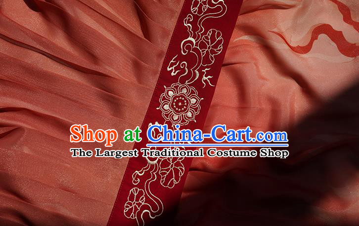 China Traditional Cosplay Ne Zha Hanfu Apparels Ancient Swordsman Costumes Red Cape Shirt and Skirt Full Set