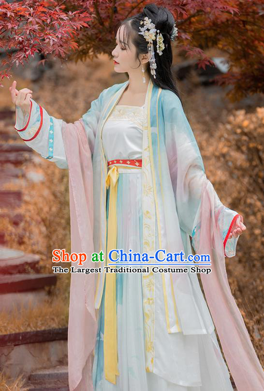 China Traditional Song Dynasty Nobility Lady Hanfu Clothing Ancient Court Princess Costumes for Women