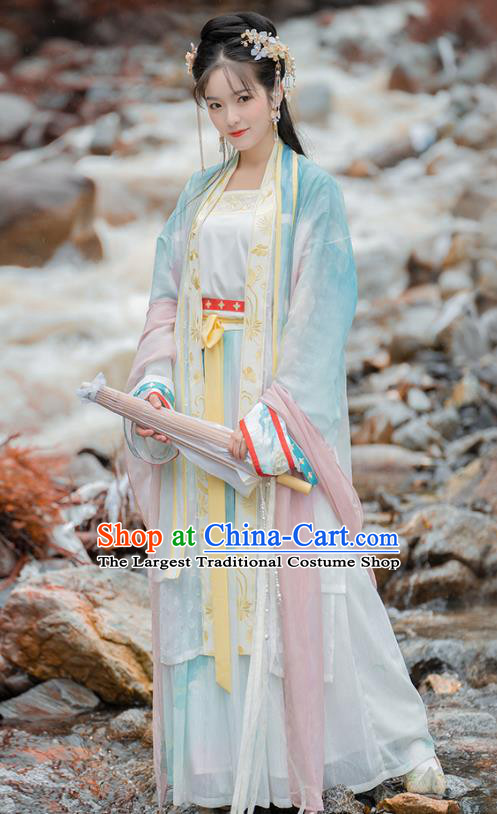 China Traditional Song Dynasty Nobility Lady Hanfu Clothing Ancient Court Princess Costumes for Women
