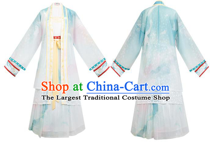 China Traditional Song Dynasty Nobility Lady Hanfu Clothing Ancient Court Princess Costumes for Women