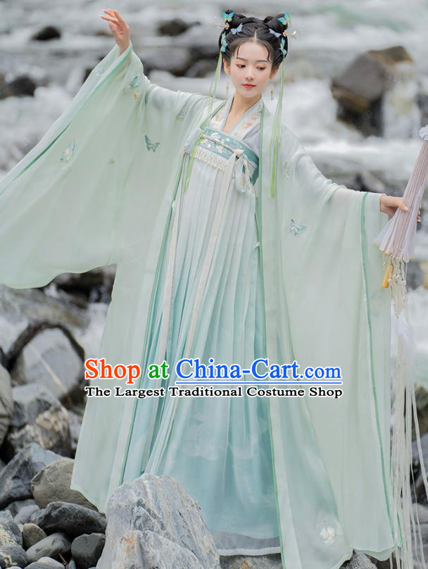 China Tang Dynasty Royal Princess Hanfu Dress Ancient Goddess Costumes Traditional Clothing