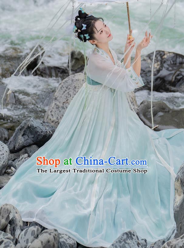 China Tang Dynasty Royal Princess Hanfu Dress Ancient Goddess Costumes Traditional Clothing