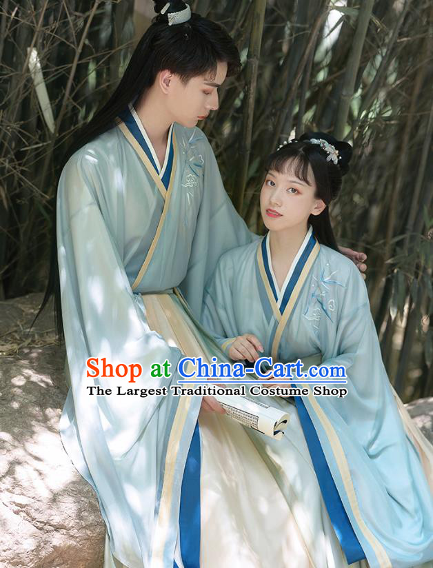 China Traditional Jin Dynasty Swordsman Hanfu Clothing Ancient Chivalrous Expert Apparels Costumes for Men for Women