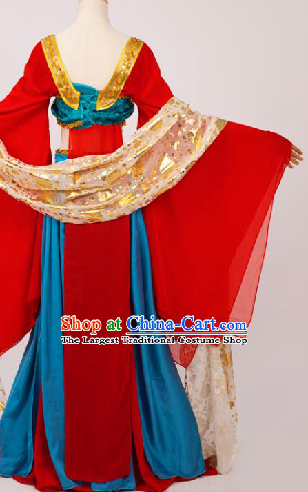 Chinese Cosplay Imperial Consort Costumes Ancient Fairy Princess Hanfu Dress Red Top and Skirt