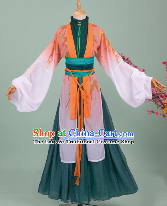 Chinese Cosplay Poetess Costumes Ancient Song Dynasty Young Mistress Li Qingzhao Hanfu Dress Apparels Full Set