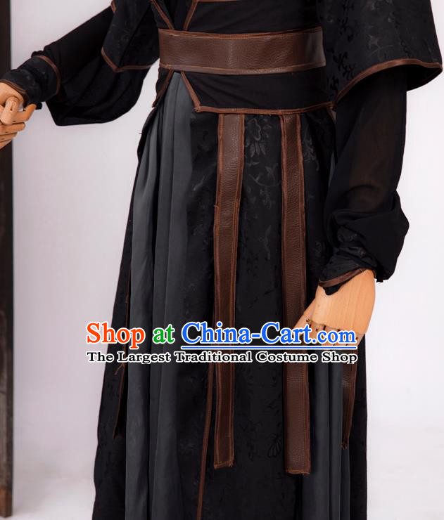 Cosplay Chinese Chivalrous Expert Costumes Ancient Swordsman Gu Changgeng Black Nocturnal Clothing