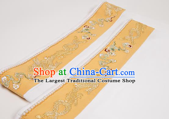 Traditional China Song Dynasty Emperor Zhao Zhen Hanfu Clothing Ancient Imperator Costumes Navy Robe and Pants Full Set
